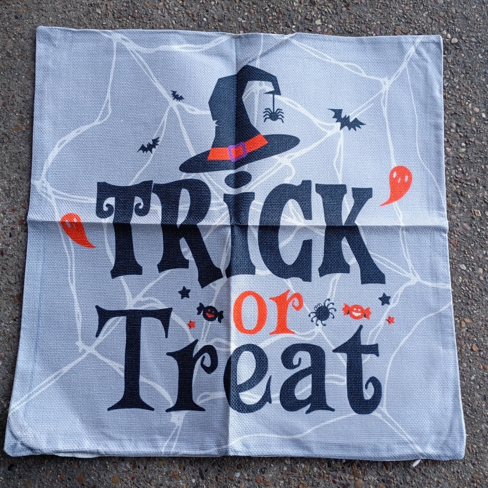 2/$10 Halloween Trick or Treat Pillow Cover